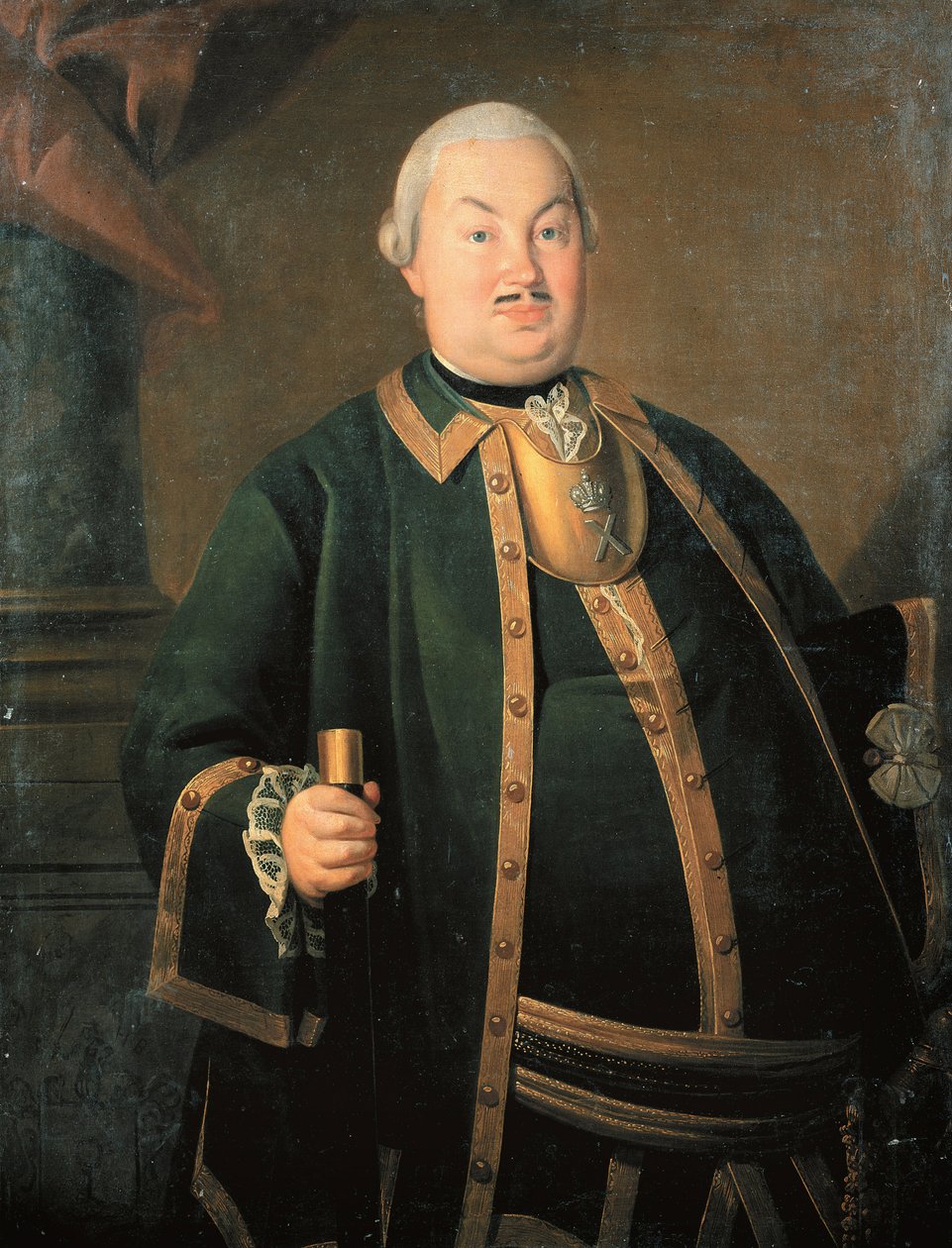 ""Portrett av general Fyodor Berchman"" Maleri av Carl-Ludwig Johann Christineck (1732/3-1792/4) 1762 Olje på lerret Statens historiske museum, Moskva av Carl Ludwig Christinek