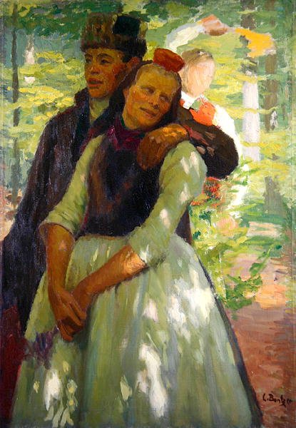 Et par fra Schwalm (olje på lerret) av Carl Ludwig Noah Bantzer