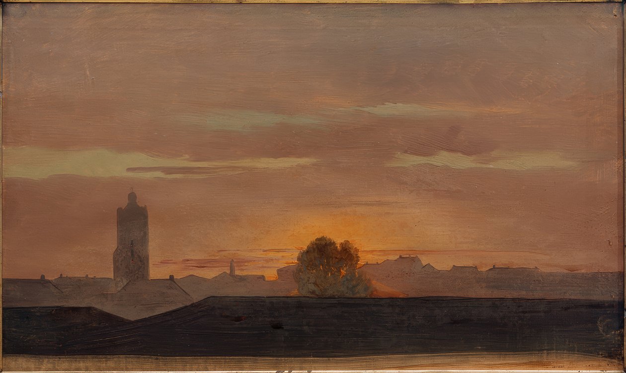 Darmstadt, utsikt fra slottsstudioet av Carl Ludwig Seeger