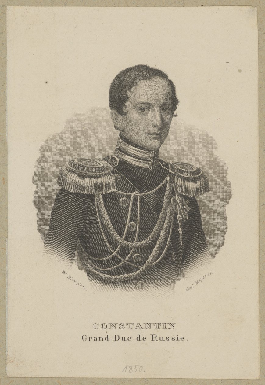 Konstanty Mikołajewicz Romanow (1827 St. Petersburg - 1892 Pawłowsk) - storfyrste av Russland, general og stattholder i Kongeriket Polen, president for statsrådet i Kongress-Polen, flåteadmiral av Carl Mayer