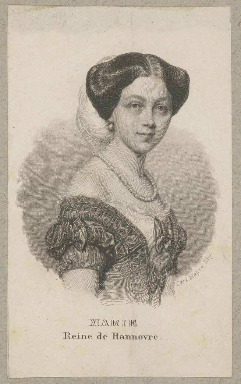 Maria av Hannover (1776 London - 1857 London) - prinsesse av Storbritannia og Irland, Hannover og Braunschweig-Lüneburg, og gjennom ekteskap hertuginne av Gloucester og Edinburgh av Carl Mayer