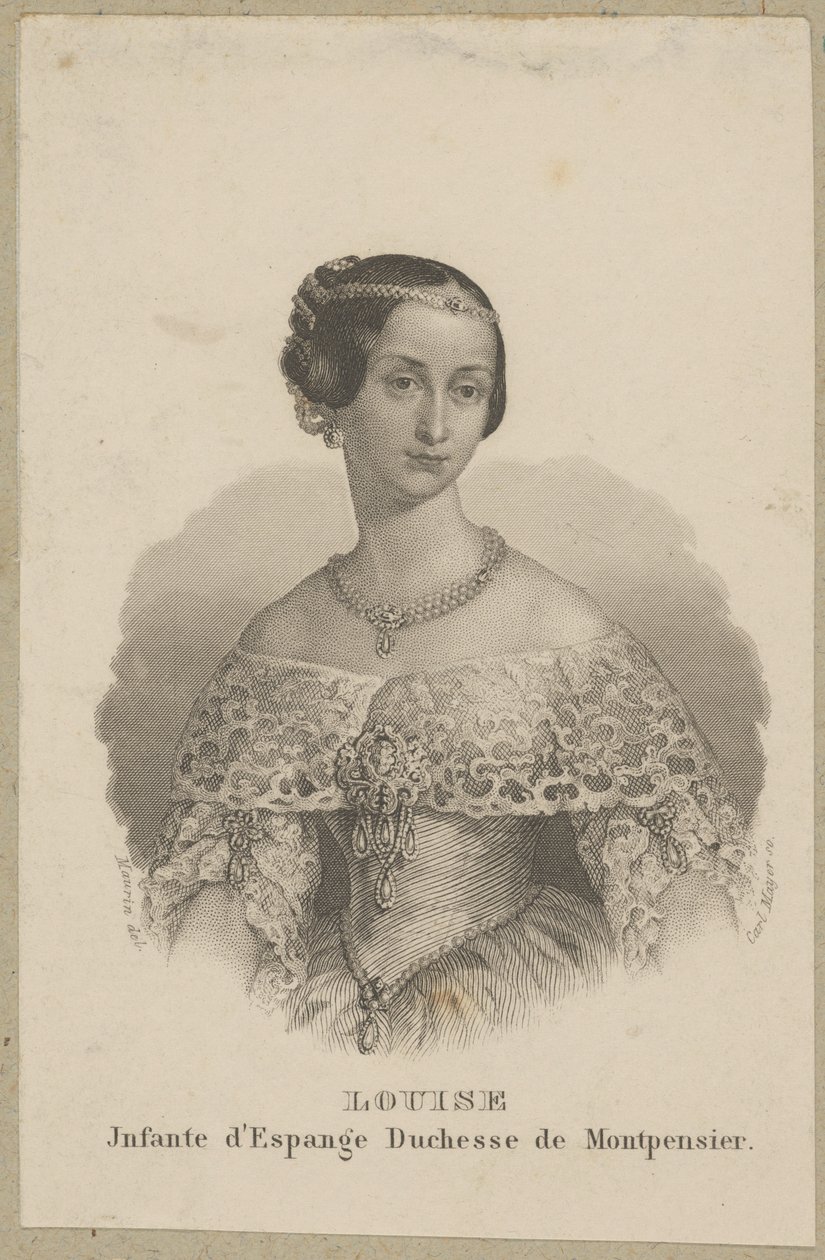 Maria Ludwika Ferdynanda av Spania (egentlig María Luísa Fernanda de Borbón, 1832 Madrid - 1897 Sevilla) - infanta av Spania og hertuginne av Montpensier av Carl Mayer
