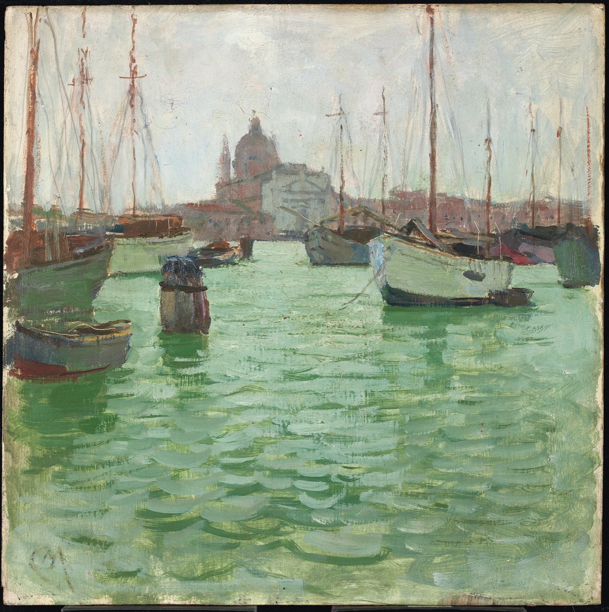 Santa Marie della Salute (olje på panel) av Carl Moll