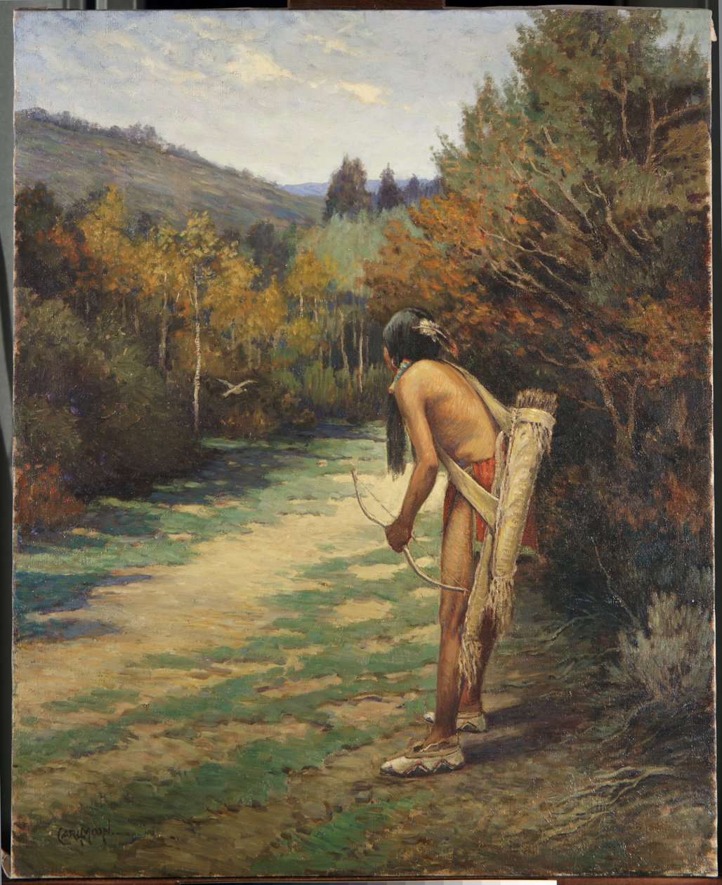 Taos Hunter (olje på lerret) av Carl Moon
