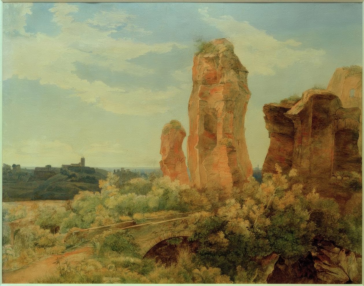 Roma, Aventine, bygningsfragment i keiserlige hager / Carl Morgenstern av Carl Morgenstern