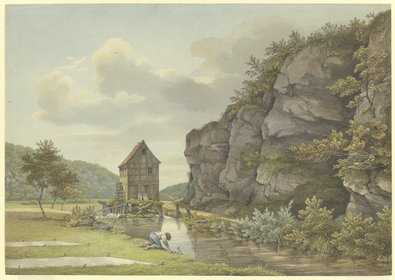 Sagbruk ved Eppstein (Lorsbach-dalen) av Carl Morgenstern
