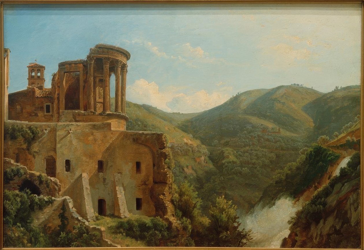 Tivoli, Vestas tempel / maleri av Carl Morgenstern av Carl Morgenstern