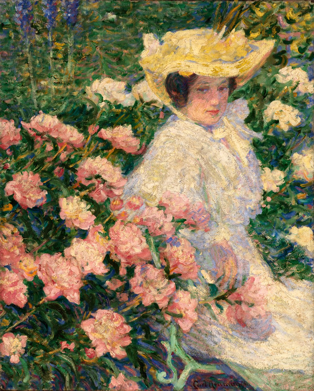 Portrett av kunstnerens kone, Helene, 1896. av Carl Newman