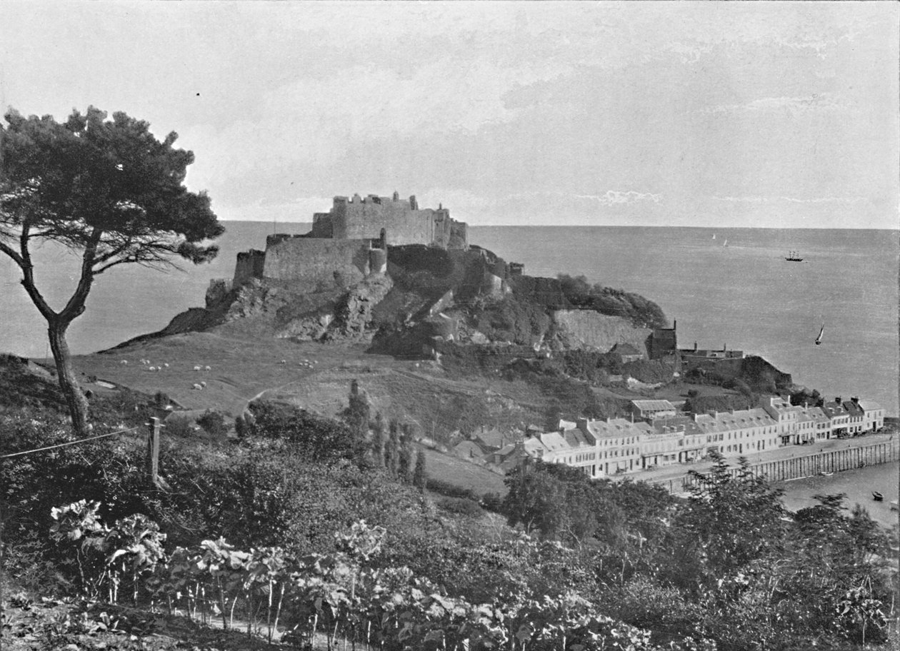 Mont Orgueil Castle, Jersey, c1896 av Carl Norman