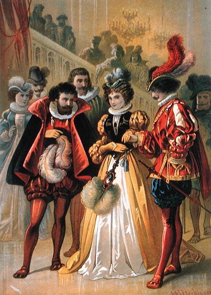 Askepott ved ballen, illustrasjon for 