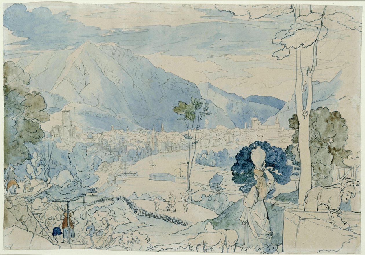 Utsikt over Trento av Carl Philipp Fohr