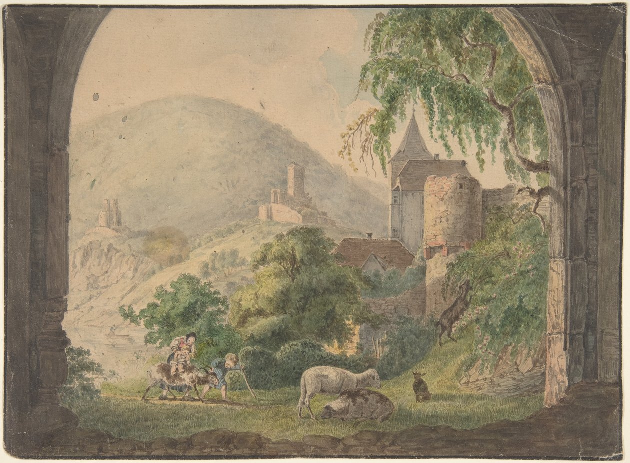 De fire borgene i Neckarsteinach av Carl Philipp Fohr