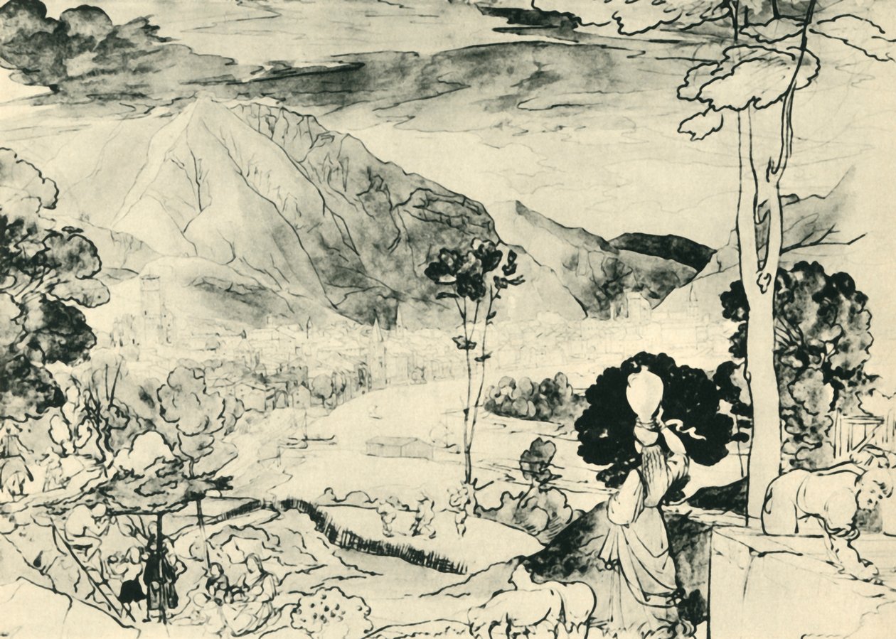 Utsikt fra Trento, 1815, 1943. av Carl Philipp Fohr