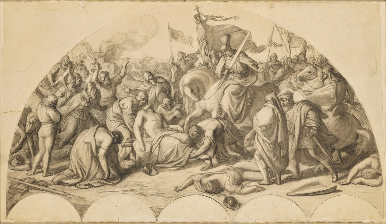Rudolf I av Habsburg ved liket av Przemysl Ottokar II av Böhmen av Carl Rahl
