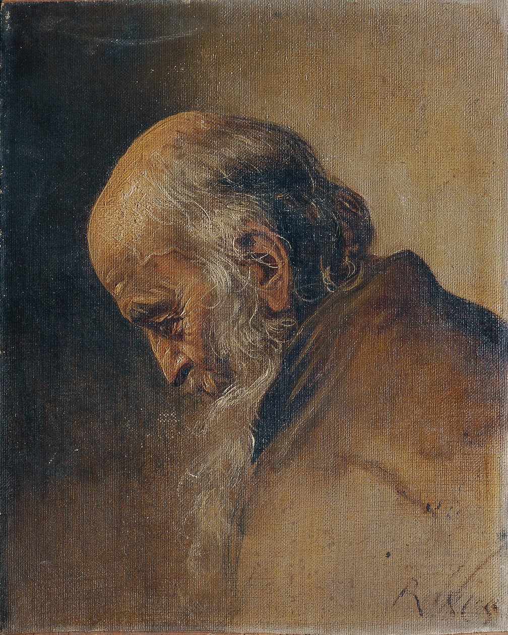Studie av en gammel mann av Carl Rahl
