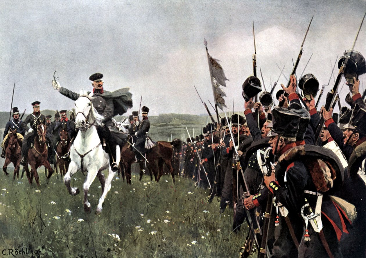 General Blucher før slaget ved Katzbach 26. august 1813 av Carl Röchling