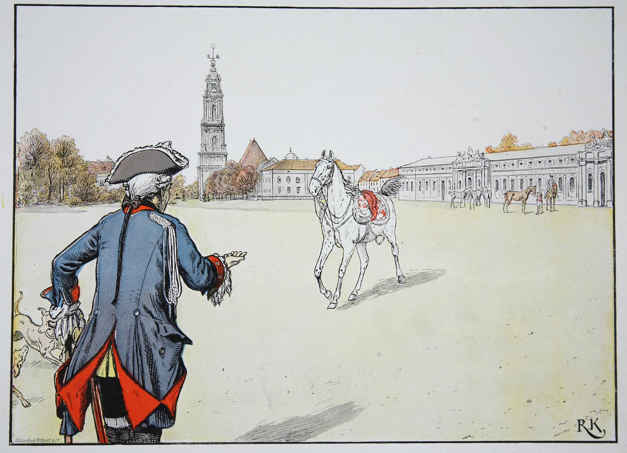 Gamle Fritz og favoritthesten hans av Carl Röchling