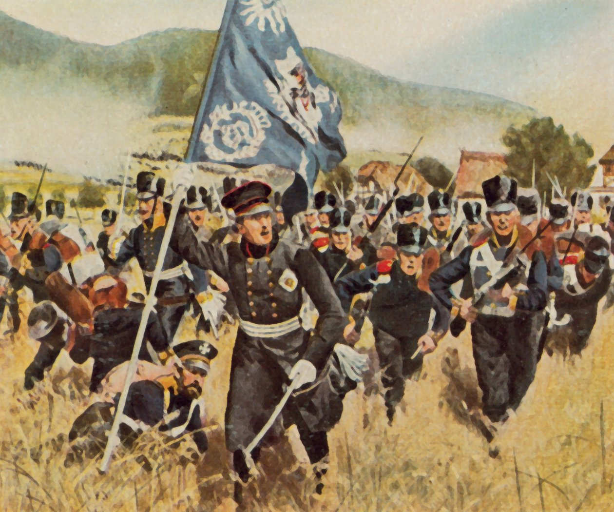 Slaget ved Kulm og Nollendorf, 29. og 30. august 1813 (forbedret fargelito) av Carl Rochling