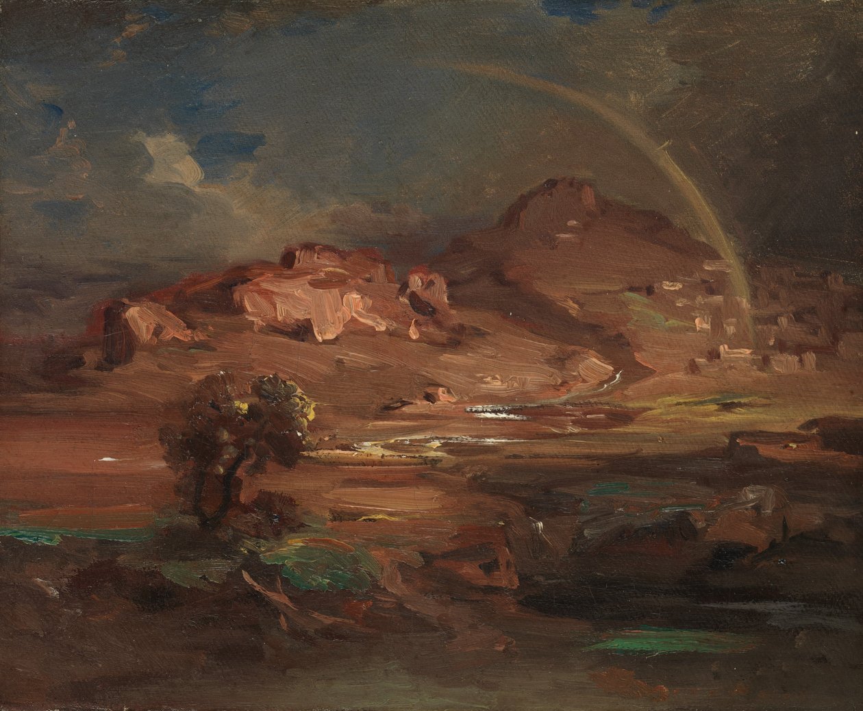 Kirkegården ved Pronoia nær Nauplia, ca. 1841-47. av Carl Rottmann
