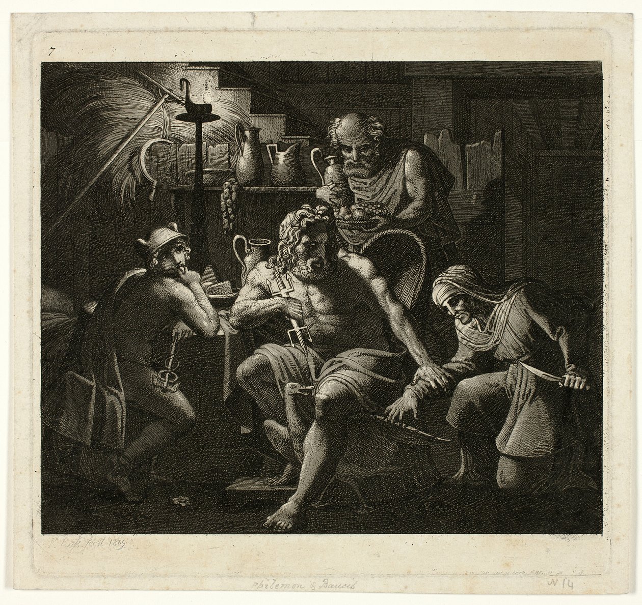 Jupiterbesøk med Filemon og Bacchus av Carl Russ