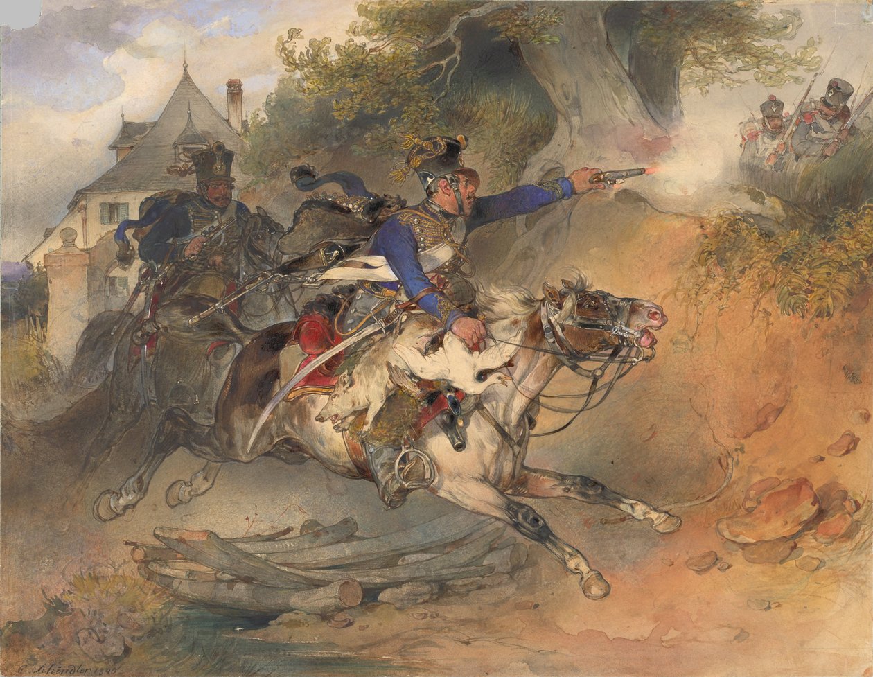 Fôrhusaren, 1840 av Carl Schindler