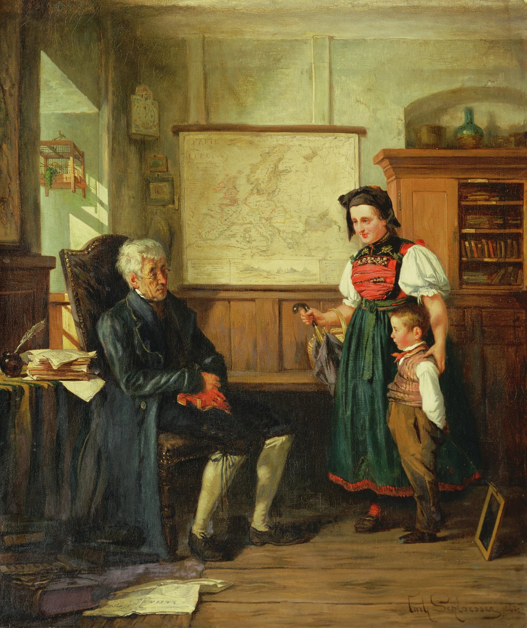 Inn i praksisen, 1862 av Carl Schlosser