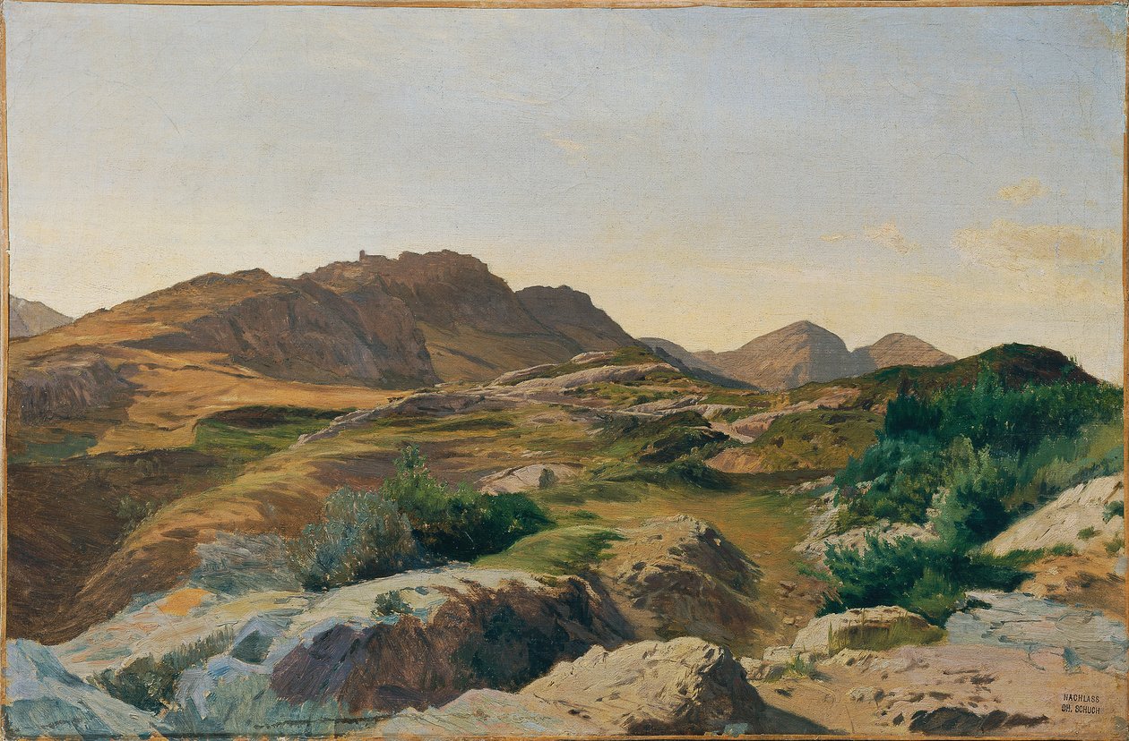 Landskap i Sabinefjellene av Carl Schuch