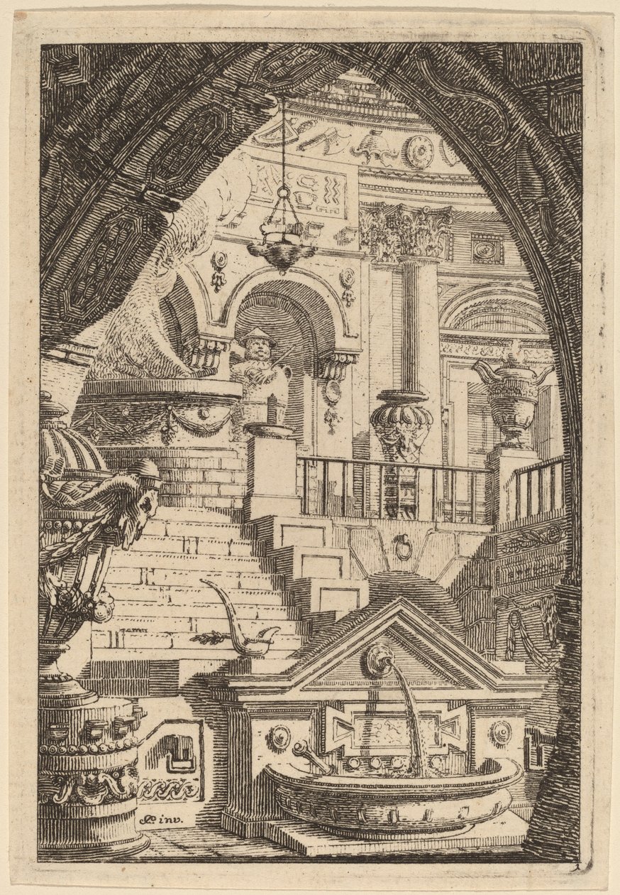 Fantasi om et antikt tempel av Carl Schütz
