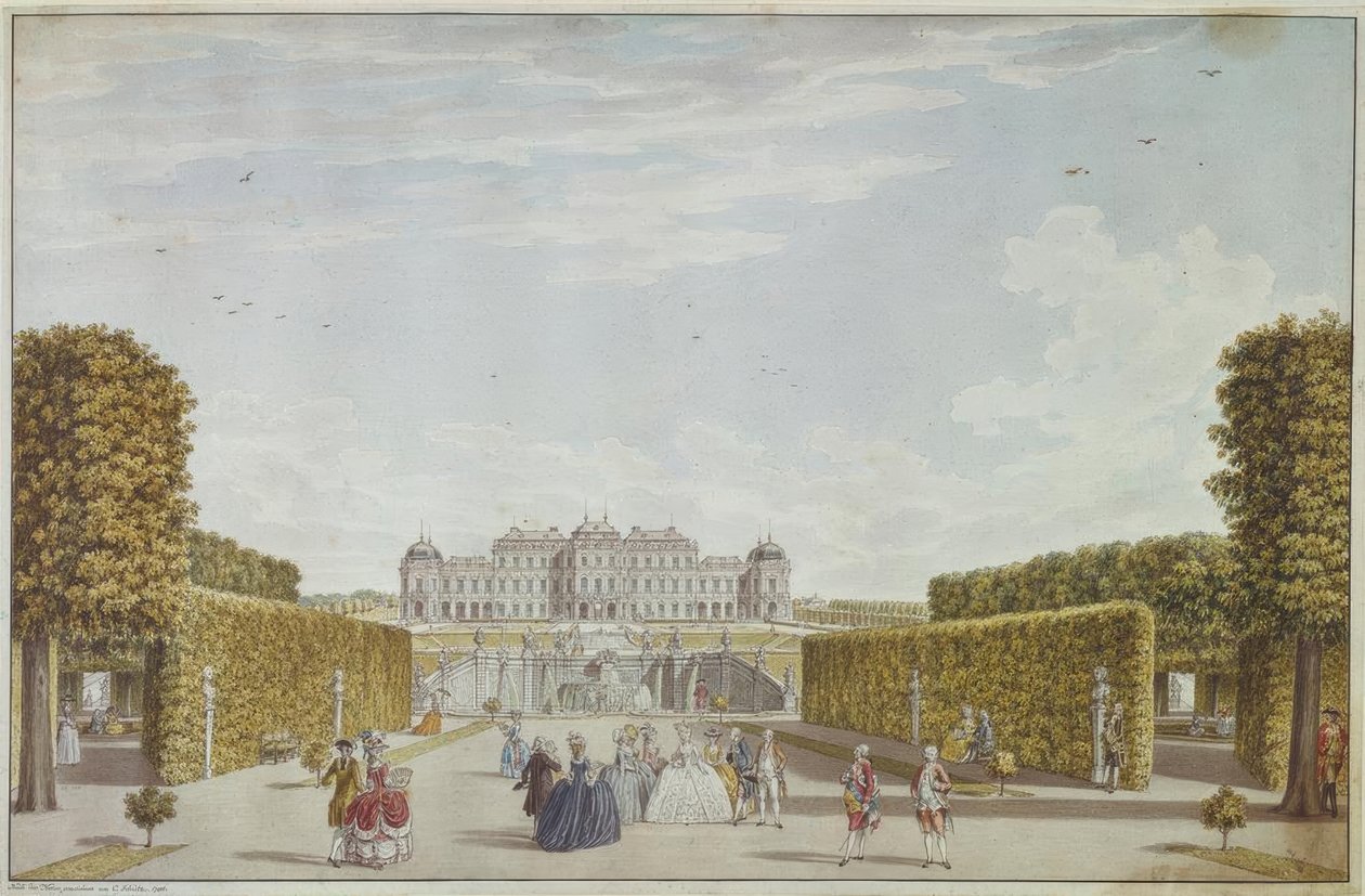 Wien, Øvre Belvedere / Schütz av Carl Schütz