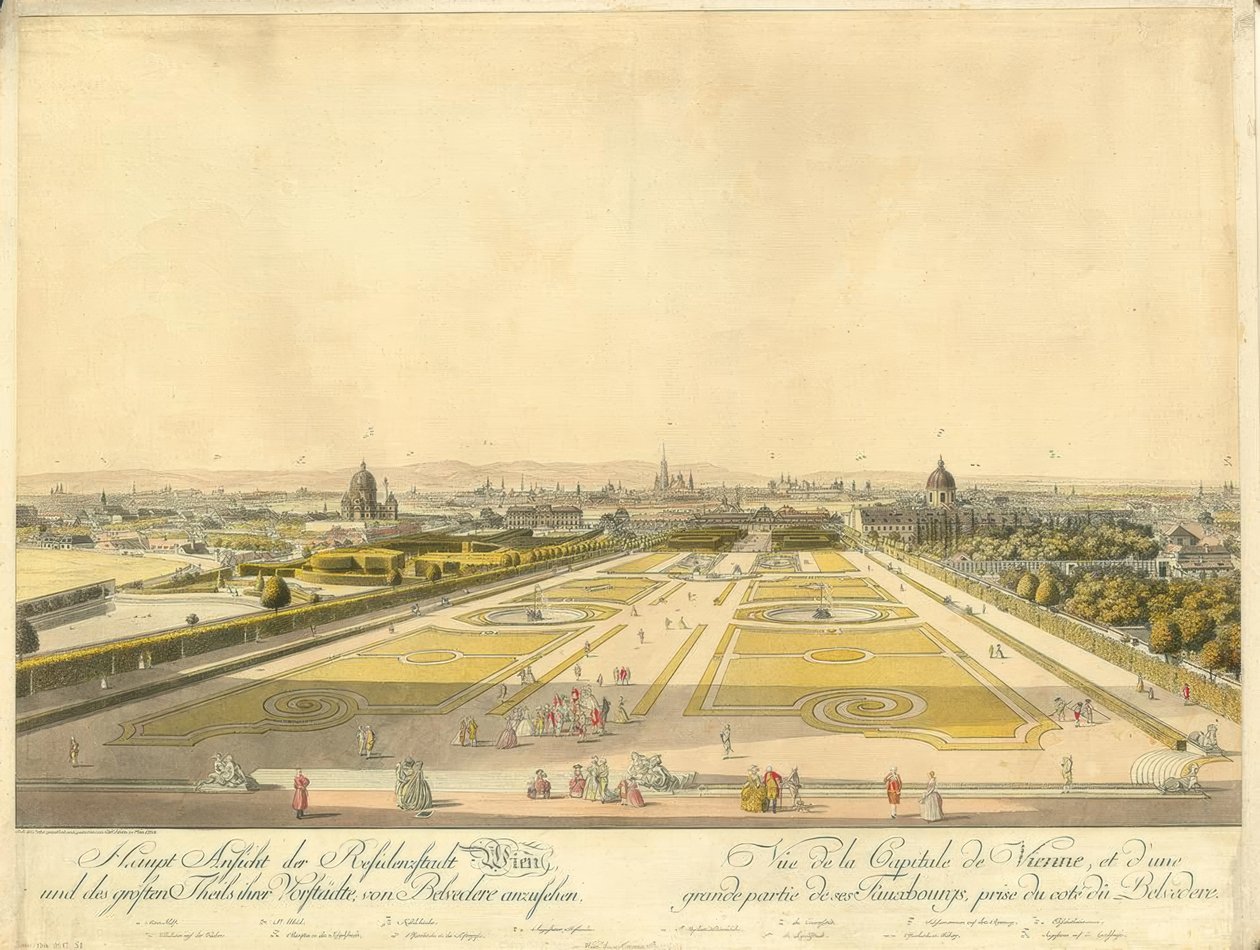 Wien fra Belvedere av Carl Schütz