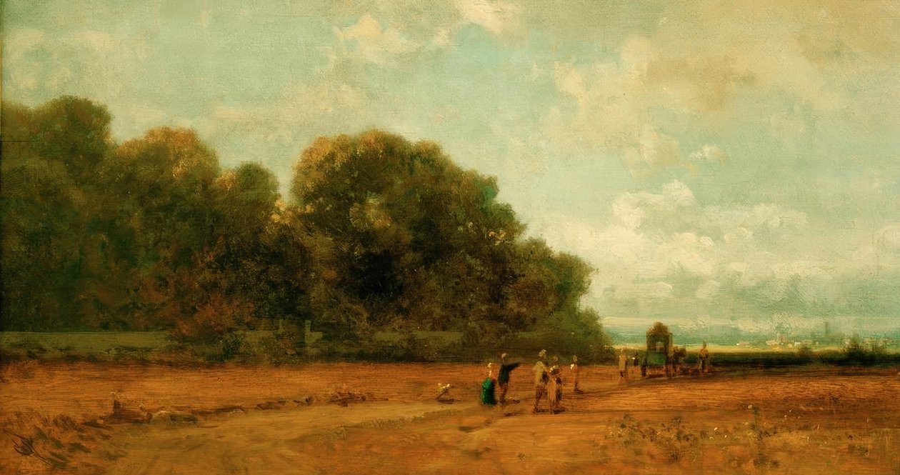 Am Nymphenburger Park, München av Carl Spitzweg