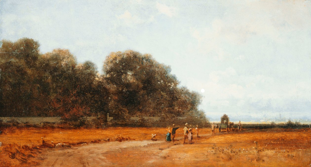 Ved Nymphenburger Park, München av Carl Spitzweg