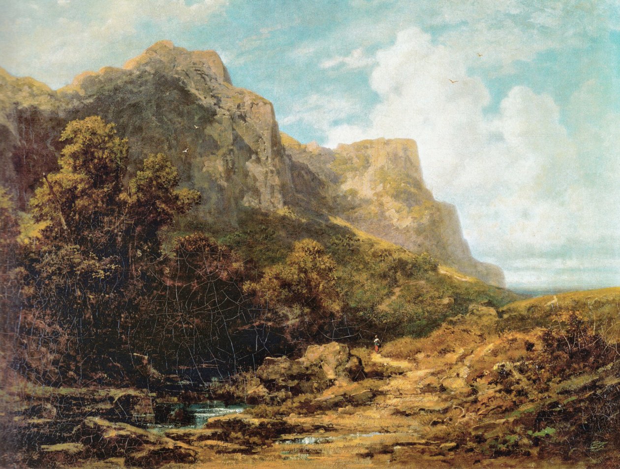 Bayersk fjellandskap av Carl Spitzweg