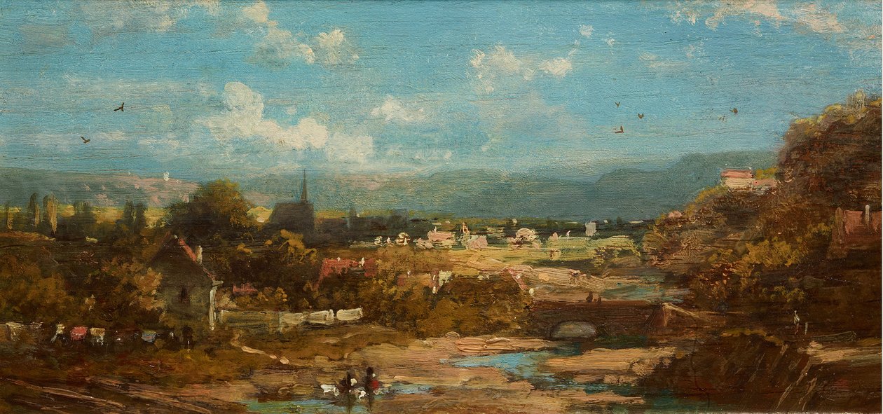 Liten bayersk by av Carl Spitzweg