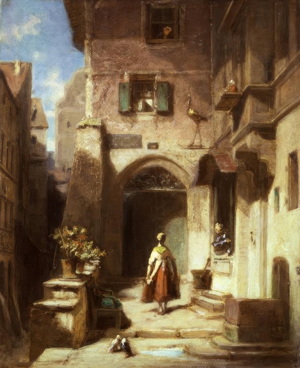 På storkeapoteket av Carl Spitzweg