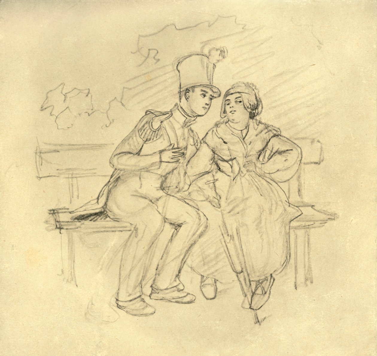 Forespørselen, midten av slutten av 1800-tallet, c1924. av Carl Spitzweg