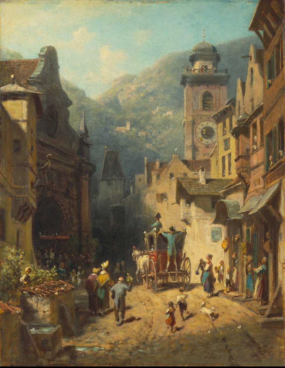 Besøket av delstatsguvernøren av Carl Spitzweg
