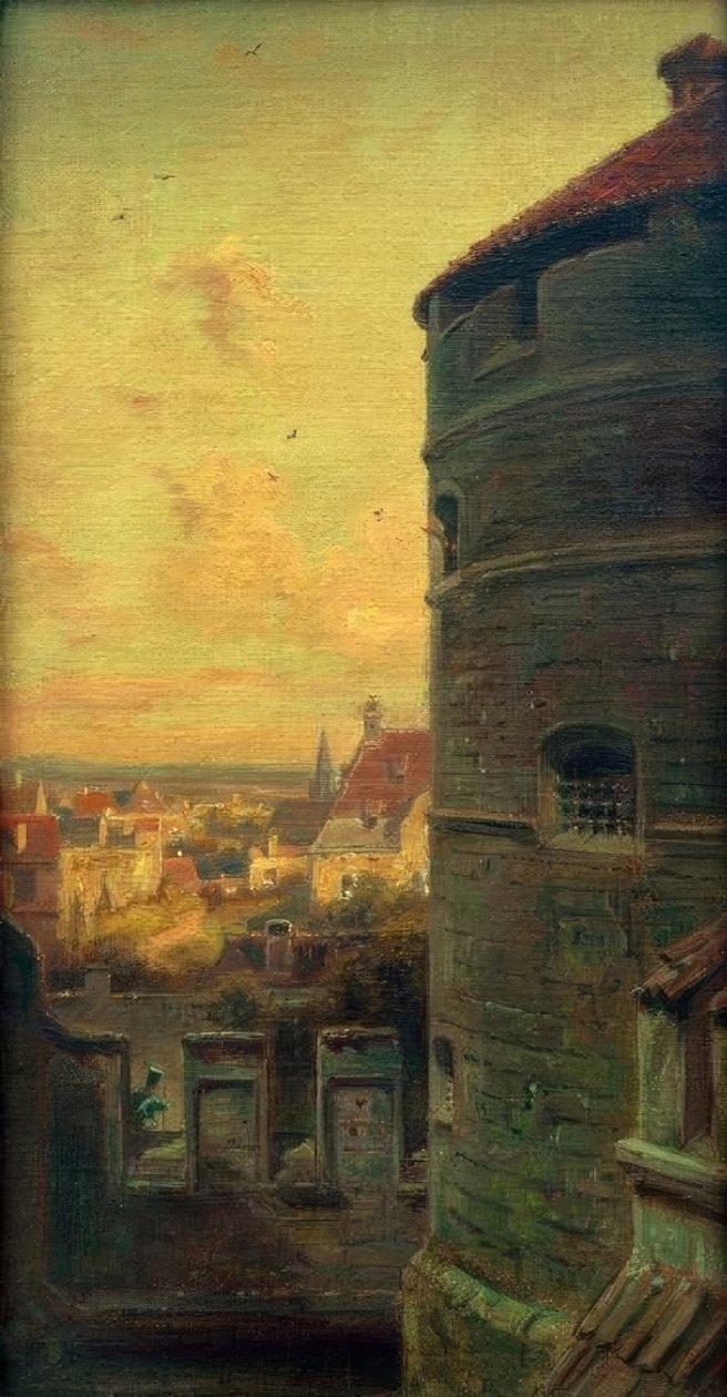 Fordøyelsestårnet i Rothenburg ob der Tauber av Carl Spitzweg