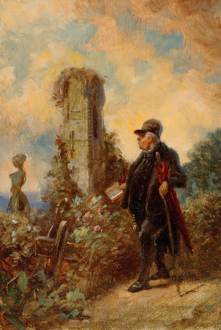 Presten med breviary av Carl Spitzweg
