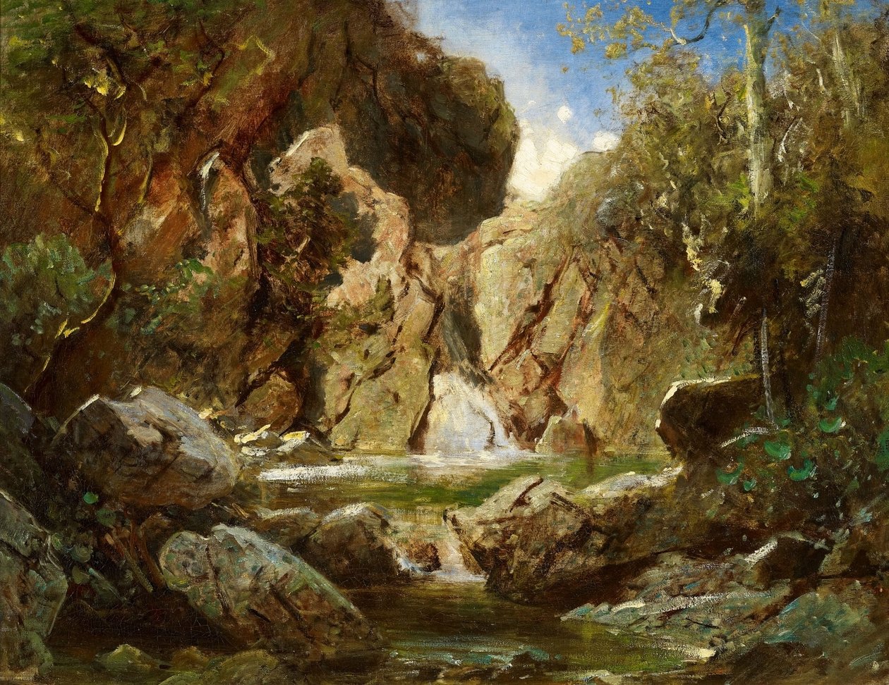 Steinbasseng med hvitt vann av Carl Spitzweg