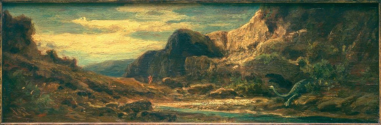 Steinlandskap med drager av Carl Spitzweg