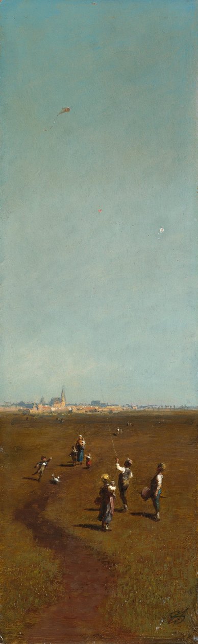 Flying Kites, ca 1880-1885 av Carl Spitzweg