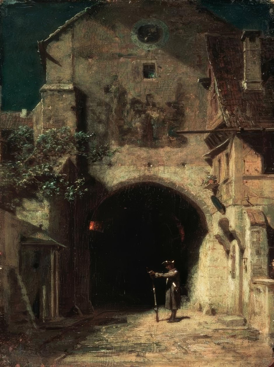 Gjespende vaktpost av Carl Spitzweg