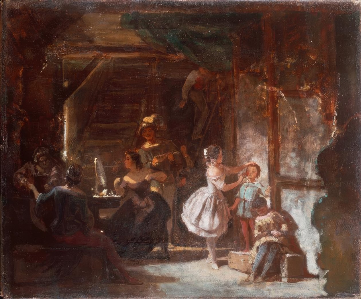 Bak scenen av Carl Spitzweg