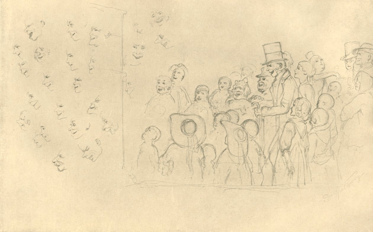 Kasperltheater II, midten av slutten av 1800-tallet, c1924. av Carl Spitzweg