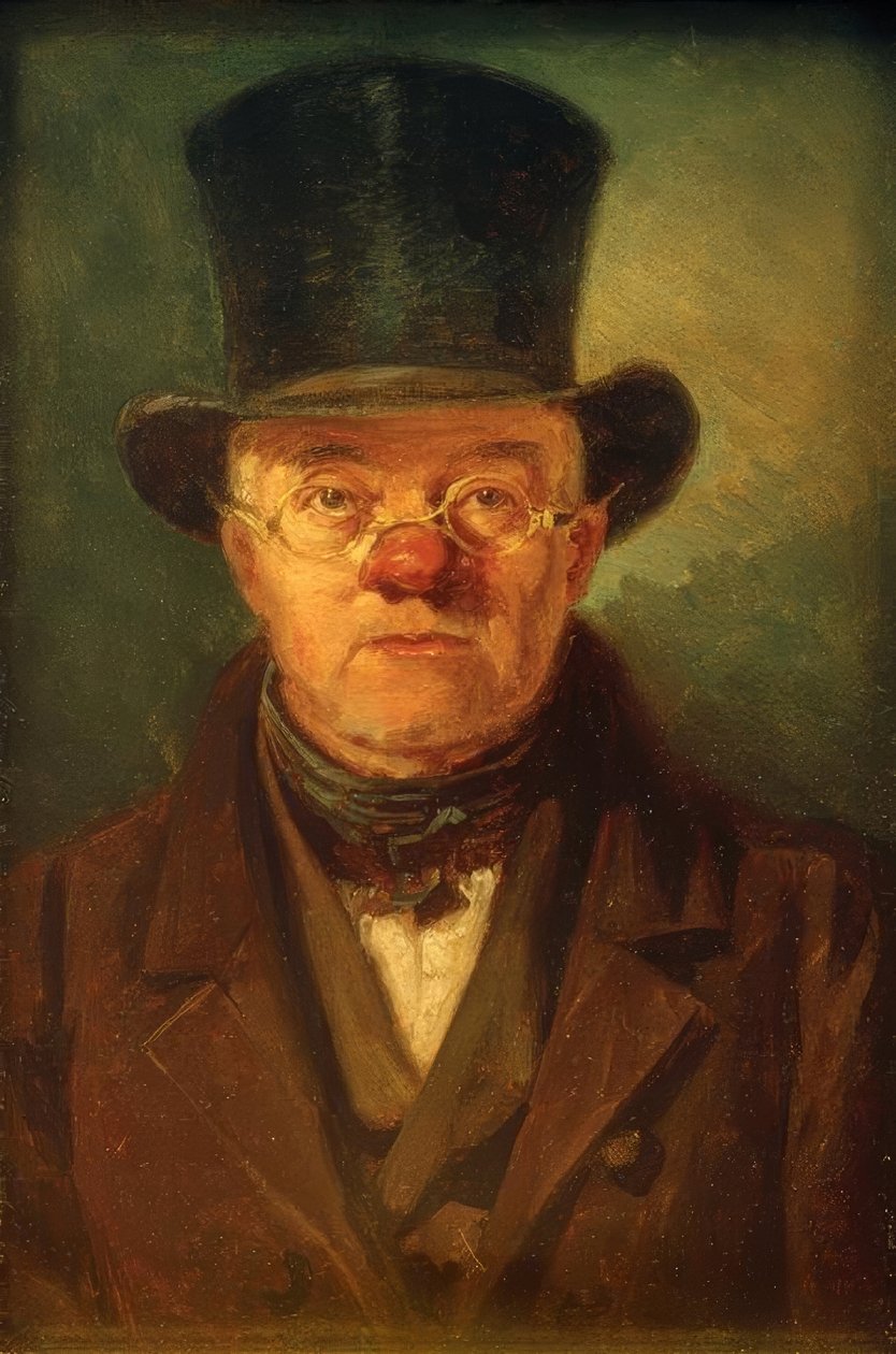 Mann med topphatt av Carl Spitzweg