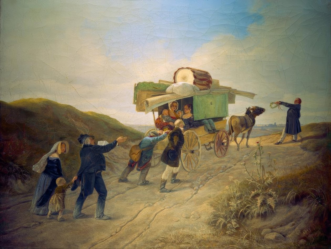 Omreisende komikere av Carl Spitzweg