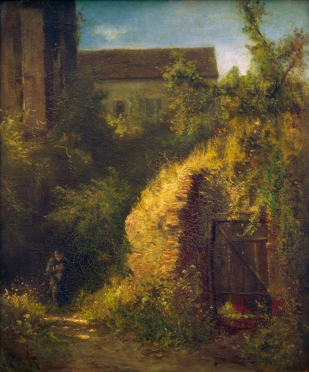 Strikkemunk på gammel kasematt av Carl Spitzweg
