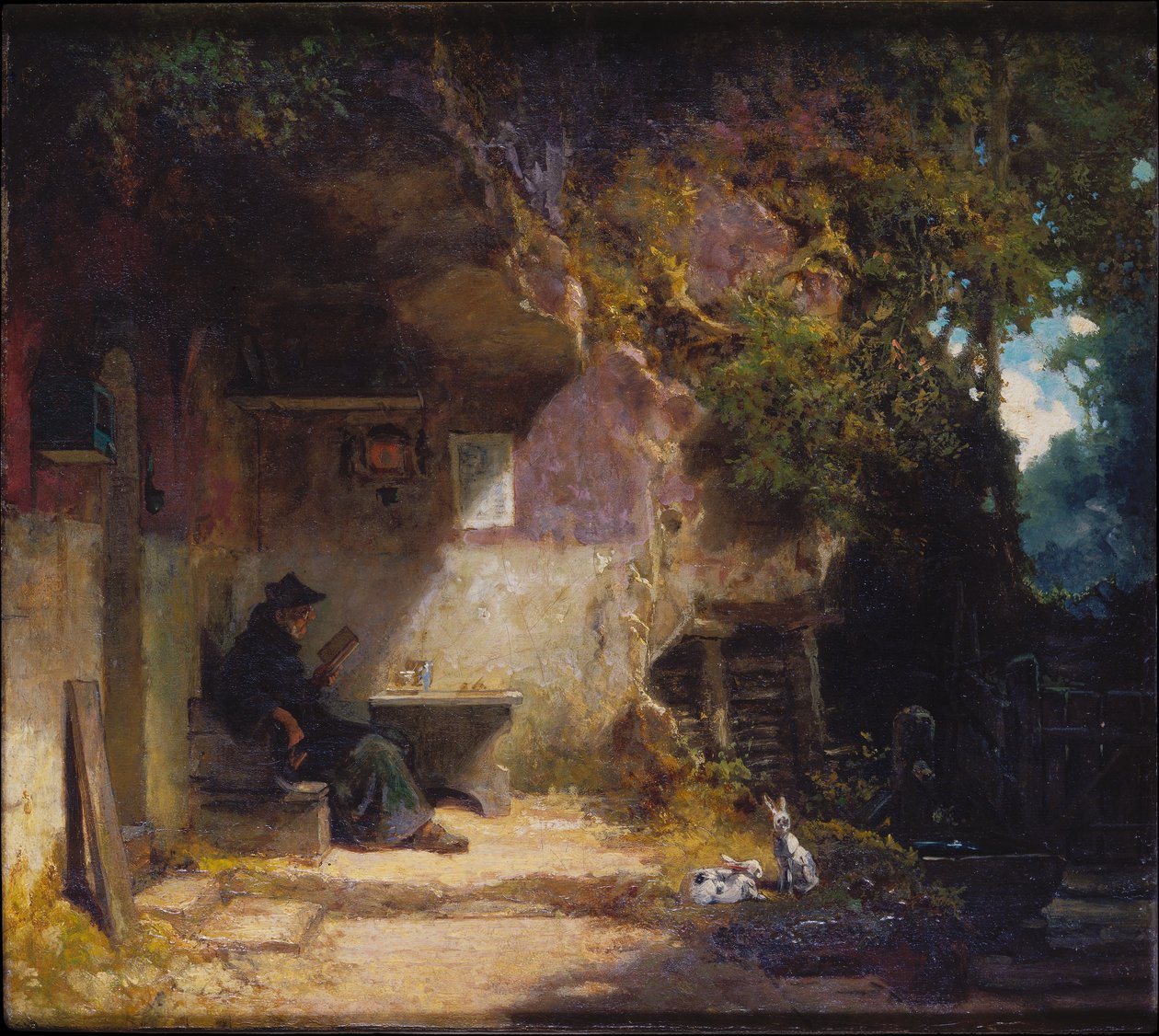 Eremitten foran sin eremittbolig av Carl Spitzweg