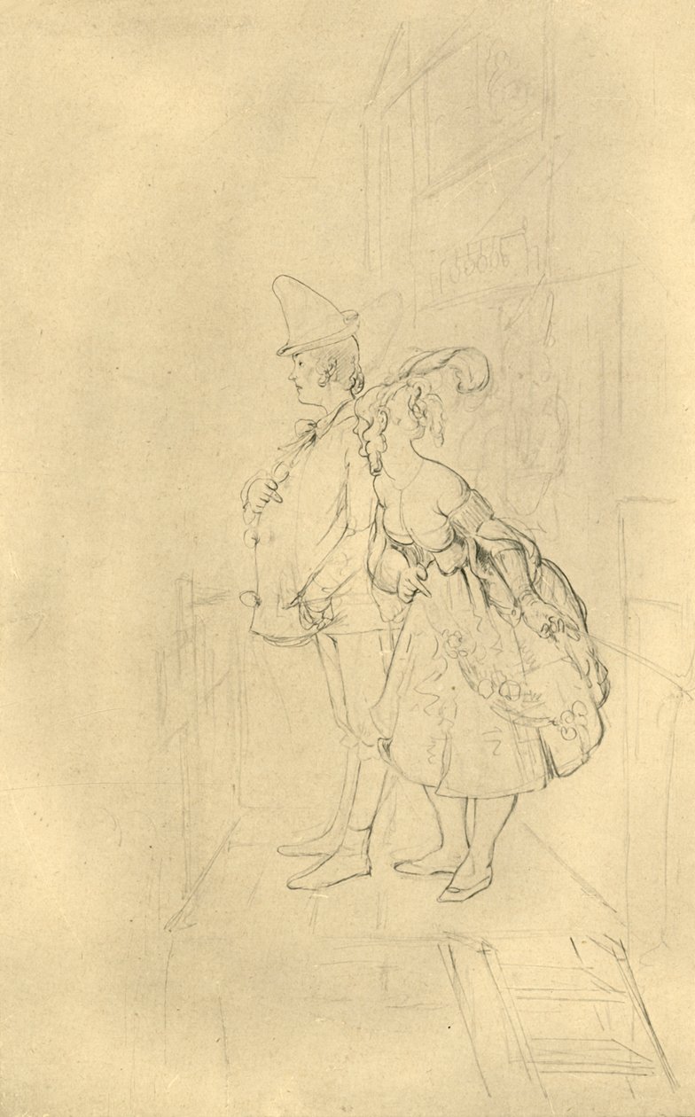 Kom inn, mine herrer!, midten av slutten av 1800-tallet, ca 1924. av Carl Spitzweg